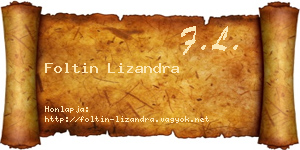 Foltin Lizandra névjegykártya